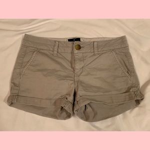 American Eagle Midi Khaki Shorts